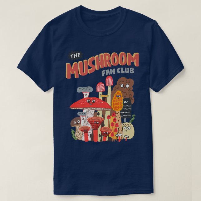 Mushroom Fan Club Retro Niedlicher Cocktail Mushr T-Shirt (Design vorne)