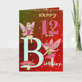 Mushroom Fantasy Fairies Gold Age Card Karte