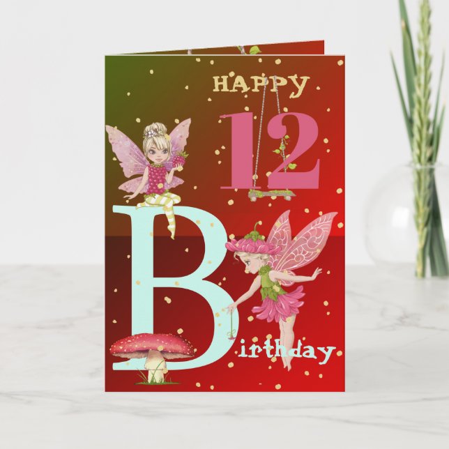 Mushroom Fantasy Fairies Gold Age Card Karte (Vorderseite)