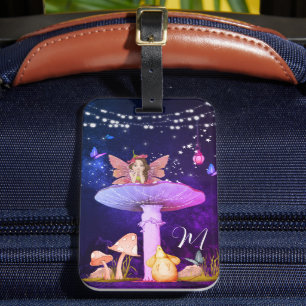 Mushroom Fantasy Monogram Magical Fairy Gepäckanhänger