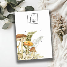 Mushroom Fern Folio-Logo 2 Earring Display