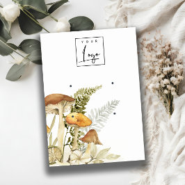 Mushroom Fern Folio-Logo 2 Earring Display Visitenkarte