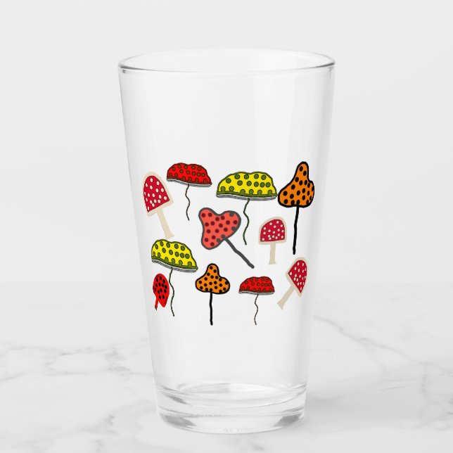 Mushroom Fest Glass Tumbler (Vorderseite)
