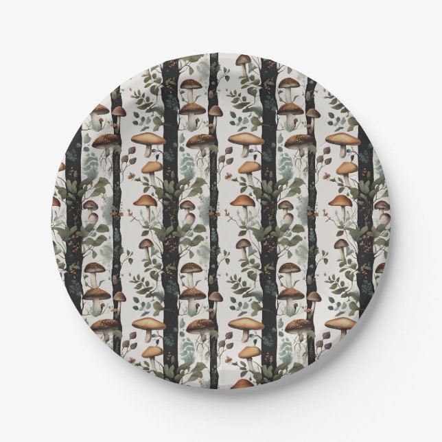 Mushroom Fields Pappteller (Vorderseite)