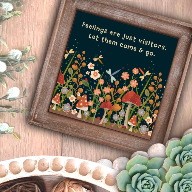 Mushroom Floral Just Besucher Zitat Inspirivity Fotodruck (Von Creator hochgeladen)