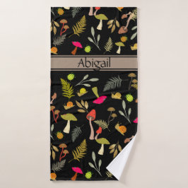 Mushroom Foliage Badetuch Badehandtuch