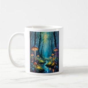 Mushroom Forest Magic Glow Scene T-Shirt Kaffeetasse
