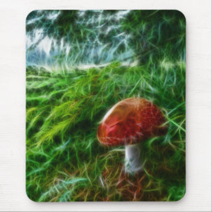 Mushroom Fraktal Forest Mousepad