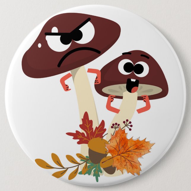 MUSHROOM FRIENDS BUTTON (Vorderseite)