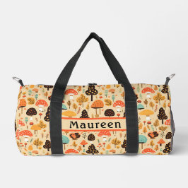 Mushroom Garden Cream Duffel Bag Duffle Bag