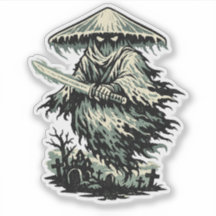 Mushroom Ghost Ronin — Halloween Spirit Warrior 