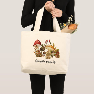 Mushroom Gnome-Verzauberung Jumbo Stoffbeutel