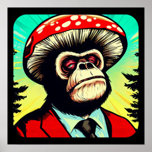 Mushroom Gorilla Poster