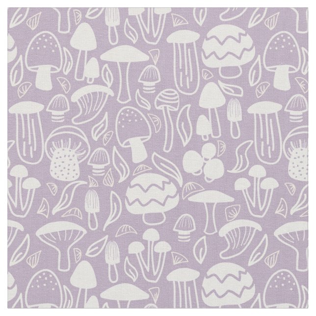 Mushroom Gray Cream Stoff (Nahaufnahme)