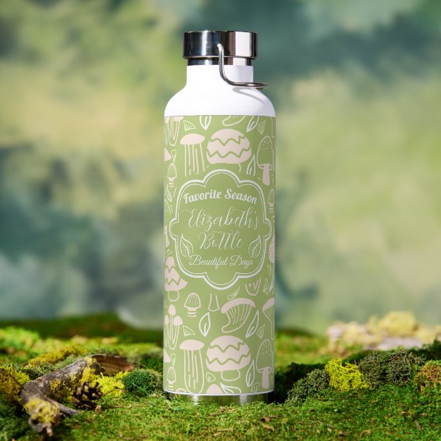 Mushroom Green Cream Cooler Trinkflasche (Außenbereich)