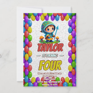 Mushroom Guardian Personalisiert Birthday Einladun Einladung