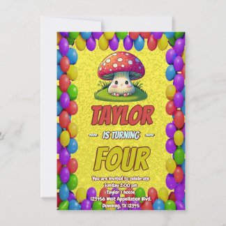 Mushroom Guardian Personalisiert Birthday Einladun Einladung
