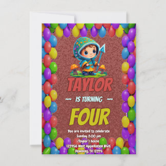 Mushroom Guardian Personalisiert Birthday Einladun Einladung