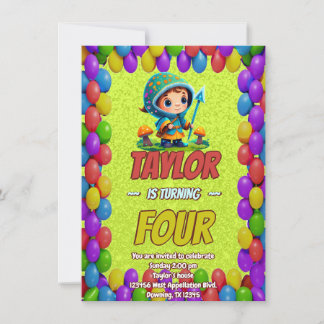 Mushroom Guardian Personalisiert Birthday Einladun Einladung