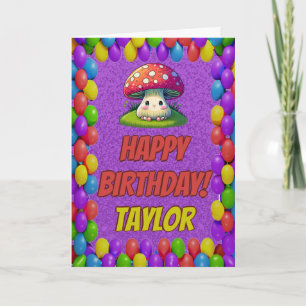 Mushroom Guardian Personalisiert Gruß Geburtstag Karte