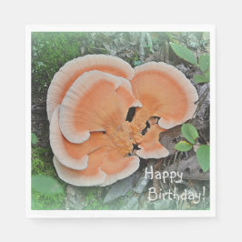 Mushroom Happy Birthday Serviette