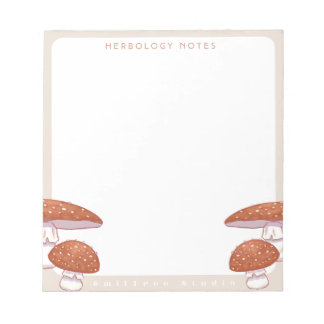 Mushroom Herbology Notepad Notizblock