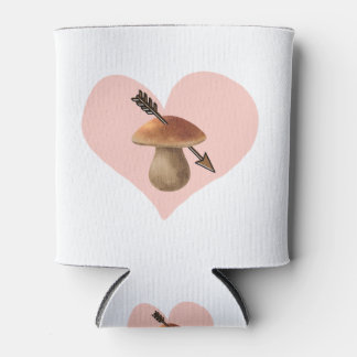 Mushroom Herzdesign Print Dosenkühler