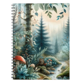 Mushroom Hollow Nature Forest Creek Notizblock