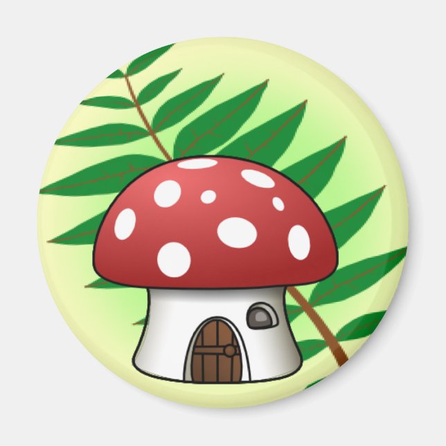 Mushroom House Magnet (Vorne)