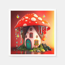 Mushroom House Serviette