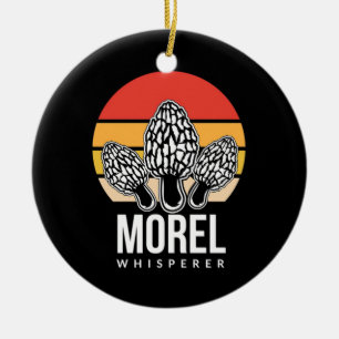 Mushroom Hunter Morel Whisperer Keramik Ornament