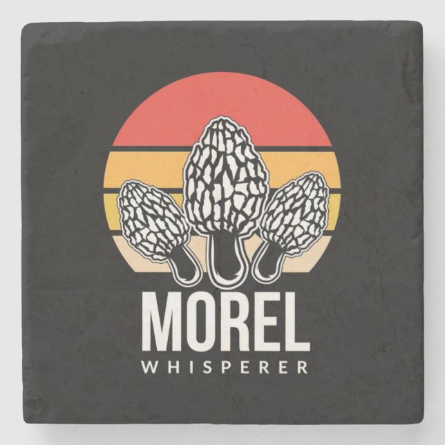 Mushroom Hunter Morel Whisperer Steinuntersetzer (Vorderseite)
