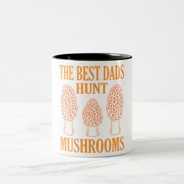 Mushroom Junting Vaters Morels Hunter Mycologist G Zweifarbige Tasse (Mittel)