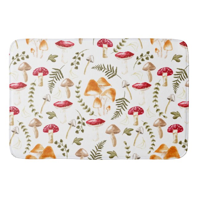 Mushroom | Kernästhetik | Wasserfarbe Badematte (Vorderseite)