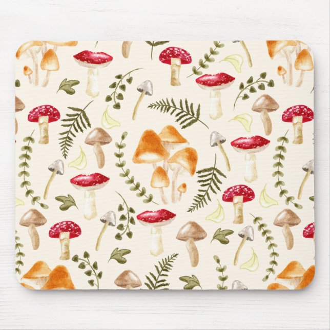 Mushroom | Kernästhetik | Wasserfarbe Mousepad (Vorne)