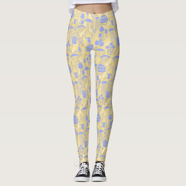Mushroom Lavender Cream Leggings (Vorderseite)