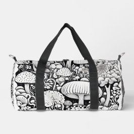 Mushroom-Linie zeichnend Duffle Bag
