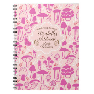 Mushroom Magenta Pink Notizblock