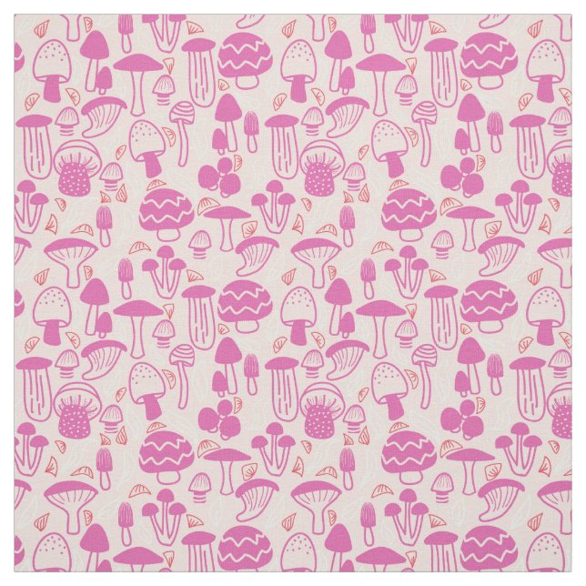 Mushroom Magenta Pink Stoff (Muster)