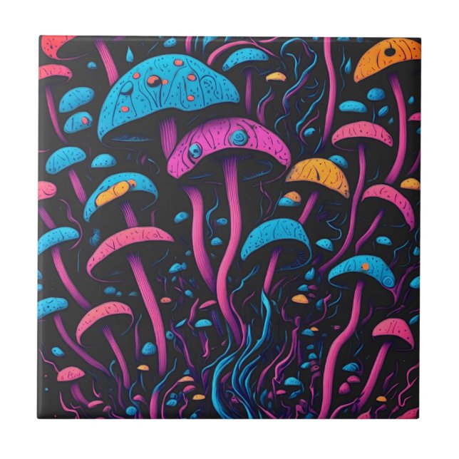 Mushroom Magic Fliese (Vorderseite)