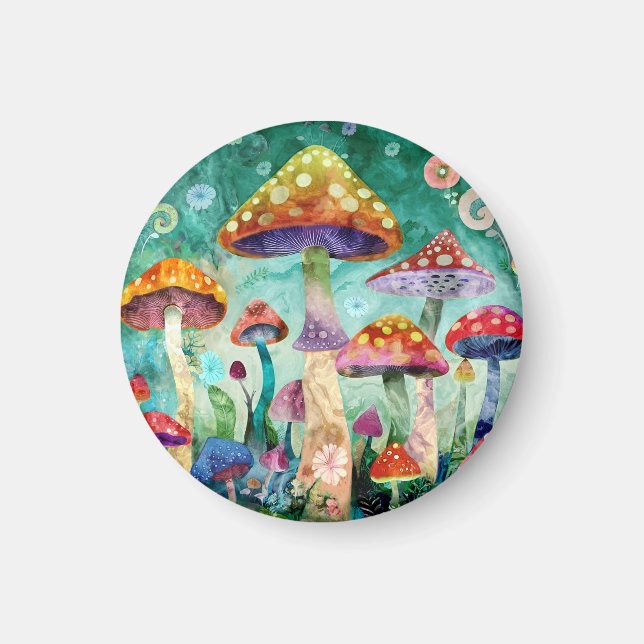 Mushroom Magical Forest Magnet (Vorne)
