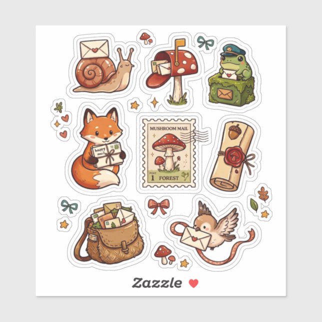 Mushroom Mail Club Sticker Sheet (Blatt)