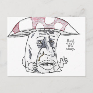 Mushroom Man Therapy Feiertagspostkarte