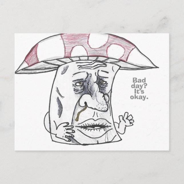 Mushroom Man Therapy Feiertagspostkarte (Vorderseite)