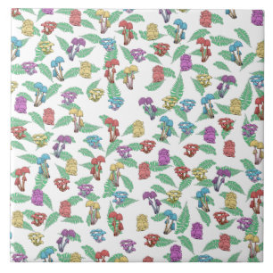 Mushroom-Muster Fliese