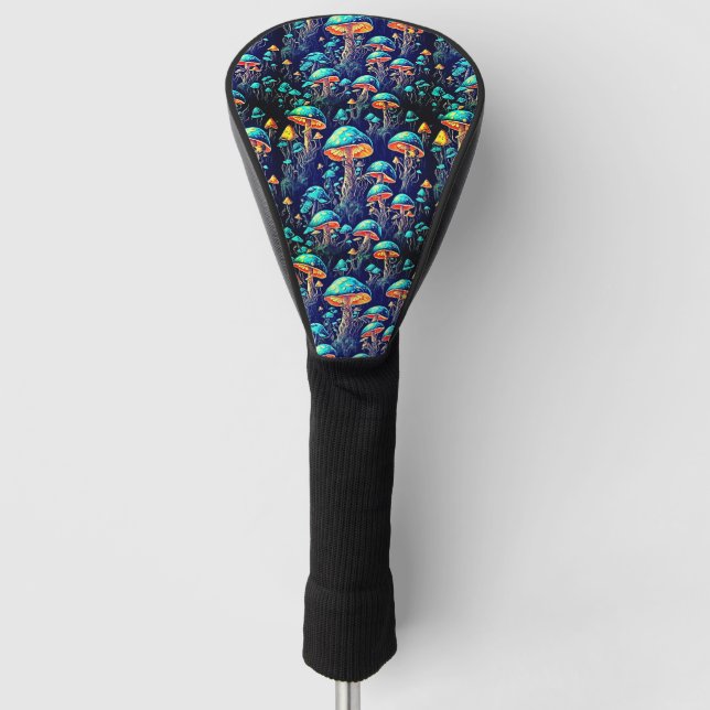 Mushroom-Muster Golf Headcover (Vorderseite)