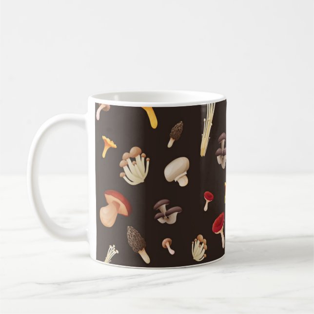 Mushroom-Muster Kaffeetasse (Links)