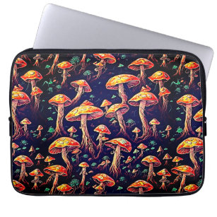 Mushroom-Muster Laptopschutzhülle