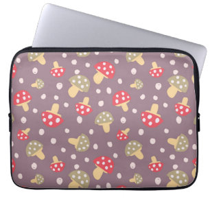 Mushroom-Muster Laptopschutzhülle