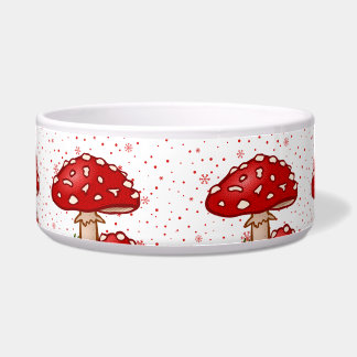 Mushroom-Muster - Red Toadstool Whimsical Design Napf
